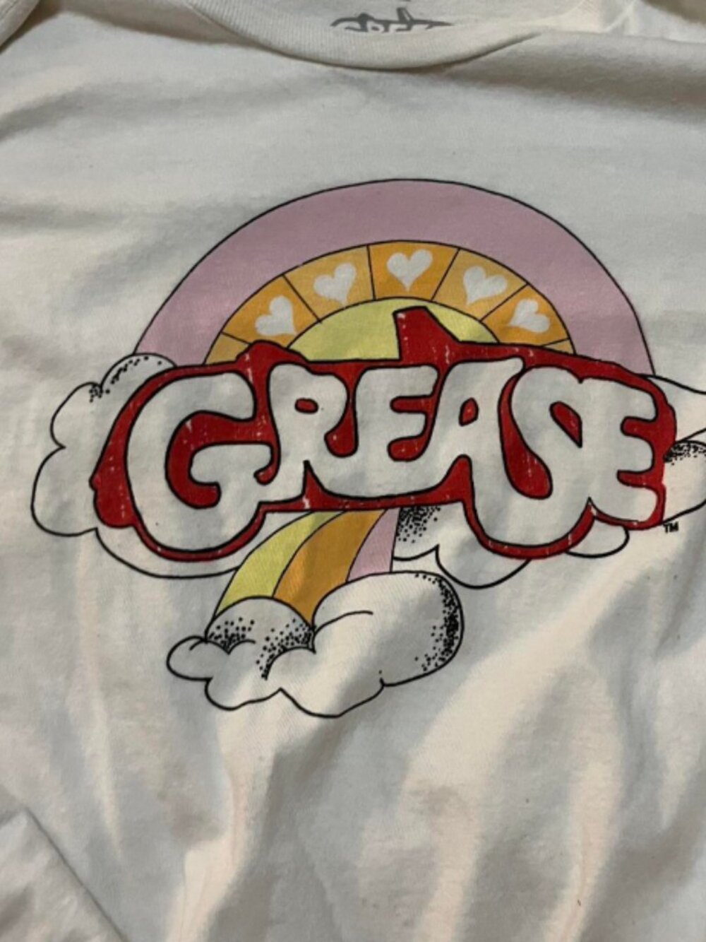 GREASE Retro Cartoon Printed Short Sleeve T-shirt